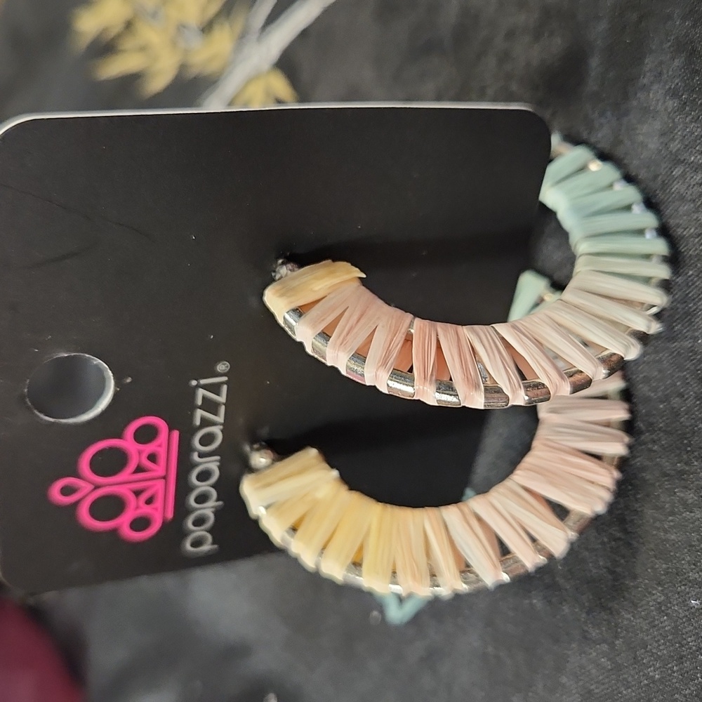 Paparazzi Rainbow Woven Hoops